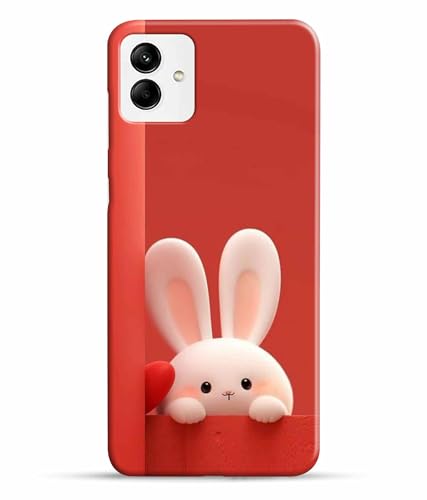 Image of Printed Hard Back Case Cover & Compatible for Samsung Galaxy M13 5G | Samsung M13 5G | Rabbit Painting Art (Multicolor) - D1202