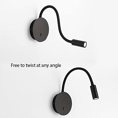 Bedside Reading Light Modern Wall Lamp, Hardwired Wall Sconce with Switch, LED Headboard Lighting Fixture, Flexible Gooseneck Wall Lights for Bedroom Office Studio Hotel by Jadssox - Image 4