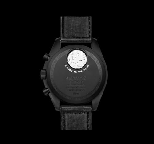 Swatch BIOCERAMIC MISSION TO THE MOONPHASE - NEW MOON - Black SO33B700, Black, Modern