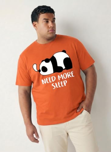 Image of Toodlegram Men's Plus Size Graphic Printed Cotton T-Shirt Casual Round Neck Regular Fit