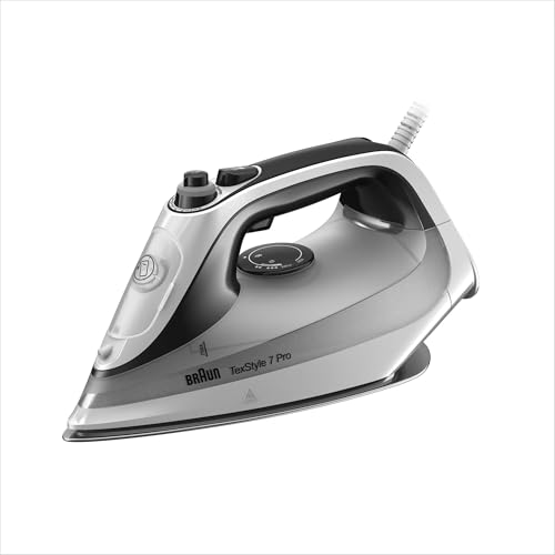Braun TexStyle 7 Pro - Fer à Repasser Vapeur Haute Performance, Débit de Vapeur Continu Jusqu’à 50g/min, Effet Pressing 220g/min, Réservoir 300ml,...