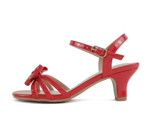 Image of Soda Girly-2 Children's Girl's Open Toe Slingback Block High Heel Sandals