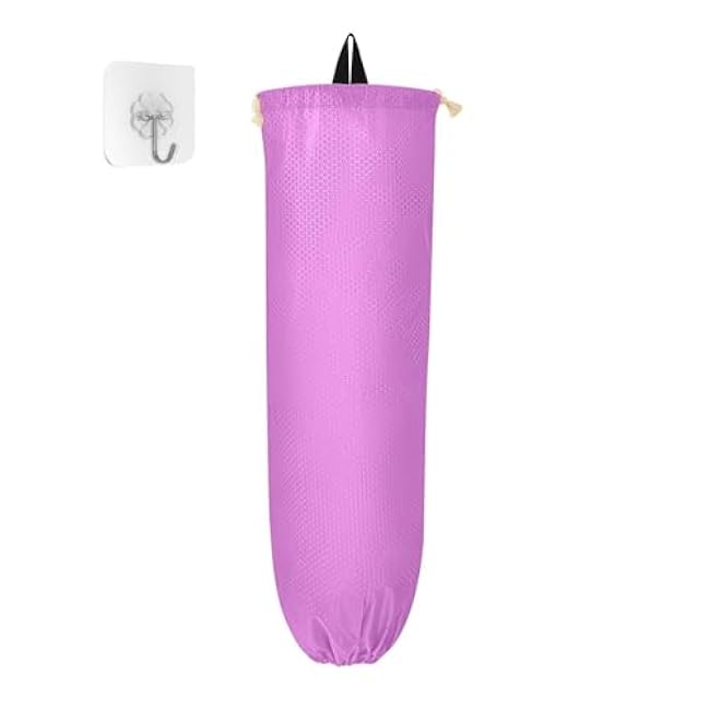 Plastic Bag Holder Light Pink Grocery Bag Organizer,Reusable Shopping Bag Organizer,Storage Dispenser ?for Home Kitchen Decor Light Pink