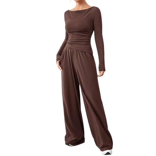 Combinaison de voyage pour femme avec pantalon ample de sport décontracté
