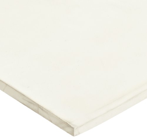 Feuille EPDM blanche 0.5 cm d'épaisseur souple de grade alimentaire FDA 30.5x61 cm
