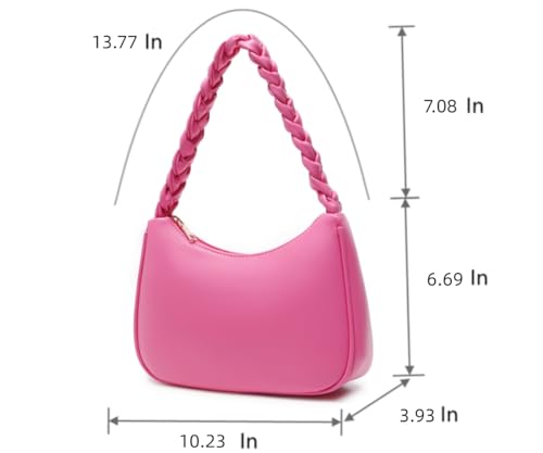 Image of CYHTWSDJ Shoulder Bags for Women, Cute Hobo Tote Handbag Mini Clutch Purse with Zipper Closure