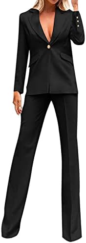 Tailleur Femme 2 Pièces Chic Élégant Slim Fit Blazer + Pantalon - Bureau Et Soirée