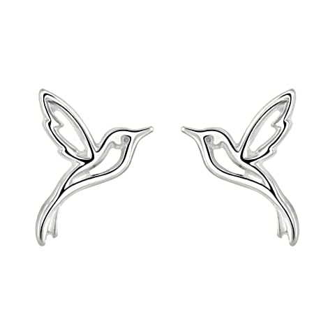 Dew Sterling Silver Hummingbird Stud Earrings Cover