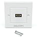 deleyCON 2x HDMI Dose Wanddose 1x Port Unterputz Montage - EARC, High Speed, 4K/8K FULL HD Support - für TV, PS5, Soundbar, Dolby, HiFi - 80x80mm - Weiß