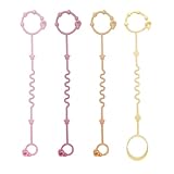 RTMOK Toy Straps for Baby, Silicone Setpacifier Clip,Applies to Car Seat Toy,Teether Toy,High Chair,Stroller Accessories,Baby Toy Clips,Cribs,Rocking Chair