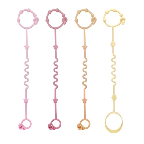 Image of RTMOK Toy Straps for Baby, Silicone Setpacifier Clip,Applies to Car Seat Toy,Teether Toy,High Chair,Stroller Accessories,Baby Toy Clips,Cribs,Rocking Chair