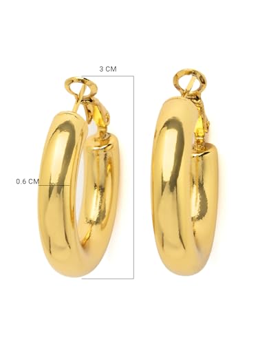 Image of Scintillare by Sukkhi Excellent Stainless Steel Round Hoop Earring Jewellery for Women & Girls|Anti Tarnish Jewellery|Gifts for Wife Girlfriend Mother Sister