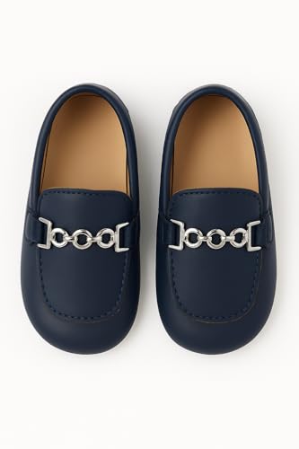 Baby Boys' Loafer Shoes with Metal Charm - Soft Footwear for All Occasions2