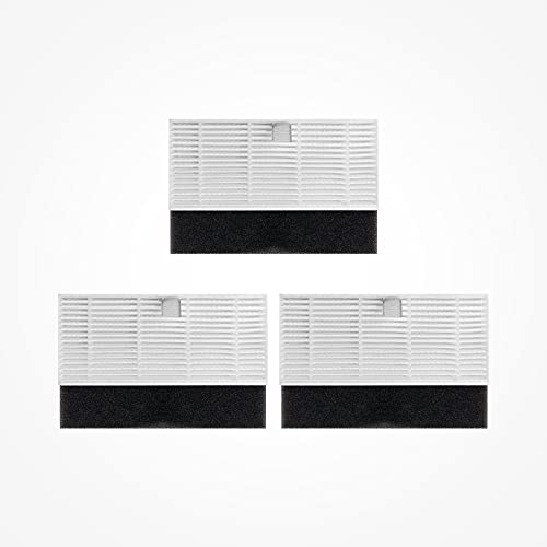 Ultenic Filtres HEPA, Lot de 3, Filtrer 99% des Particules, pour Aspirateur Robot T10, D7 Cover
