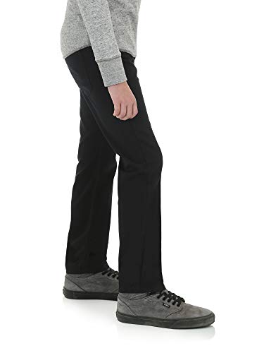 Wrangler Boys Slim Straight Premium Pants with Adjust-to-Fit Waistband (Black)2