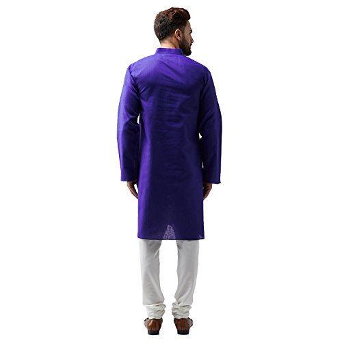 Image of SOJANYA (Since 1958, Men's Silk Blend Grey Kurta Pyjama & Silk Blend Jacket Combo