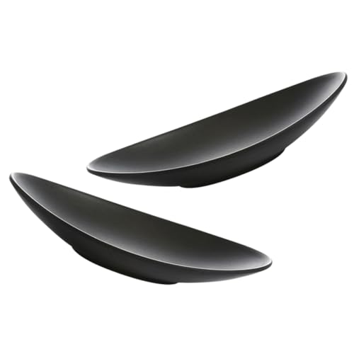 Platos para sushi Beaupretty 2 piezas melamina negra miniatura 1