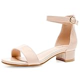 Dufannie Blush Pink Heels Formal Shoes for Girls Fashion Fancy Princess Shoes Teenage Homecoming Party Shoes for Church Easter Cute Summer Sandals for Little Big Kids Toddler(3603Pink 3)