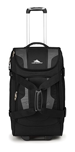 High Sierra Access Wheeled Duffel Bag, Black/Charcoal, 26-Inch