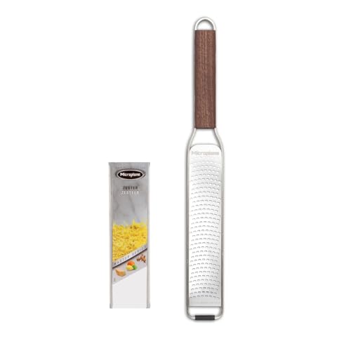 Microplane Master Series Wood Handle Stainless Steel Zester Grate...