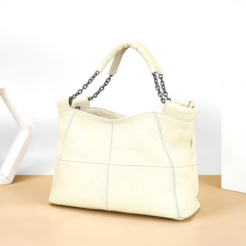 Image of Genuine Leather Women Handbags and Purses Designer Medium Tote Bag Fashion Shoulder Crossbody Satchel Hobo Bag