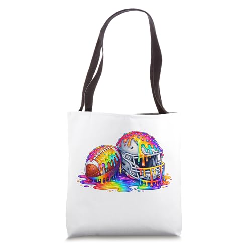 Football Drip for Lineman Quarterback Player Ice Cream Tote Bag