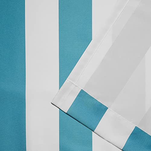 Exclusive Home Curtains Panel Pair, Fabric, Teal/White, 54x96, Teal / White, W 54" x L 96" (2 Panels) - Image 4