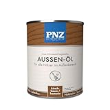 PNZ Außen-Öl | Nachhaltig hergestellt mit regionalen Rohstoffen | Made in Germany | Holzdeck, Holz-Terrasse, Fenster, Türen, Gartenhäuser, Spielgeräte, Gebinde:2.5L, Farbe:kirschbaum/kastanie