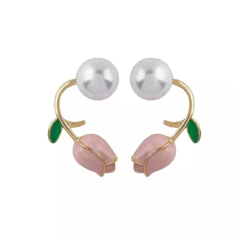 El Regalo 1 Pair Pearl Cuff Earrings, Tulip Flower Bud, Butterfly Pearl Hypoallergenic Earrings Earrings for Girls Women (Flower Bud) (B0BRQ8Y3TP) Amazon Price History, Amazon Price Tracker