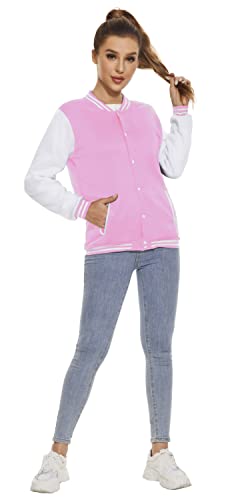 Yuji Itadori Women Varsity Jacket Baseball Lightweight Outwear Fleece Coat Button Down Clothes4