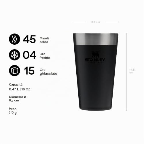 STANLEY 1913 Adventure Stacking Beer Pint 0.47L - Black 2.0 - Immagine 1
