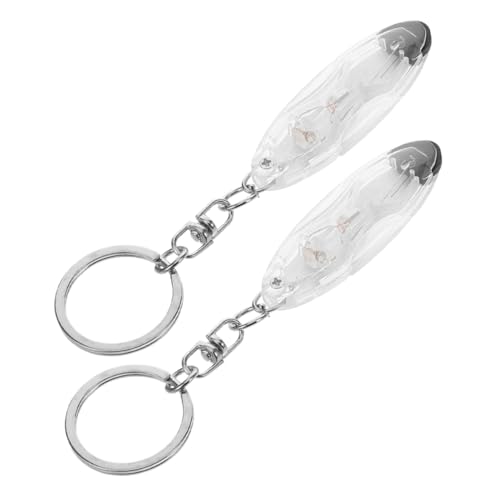 SOLUSTRE Static Electricity Remover Keychain 2pcs Anti Static Car Strip Human Body Winter Use Portable Resin Ring