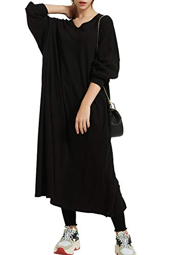 3L 体型でもゆとり◎ ルームウェア 綿100 % ワンピース コットン 部屋着 大きいサイズ 春 秋冬 冬 ゆったり 長袖 体型カバー 着痩せ レディース ビッグシルエット 着心地 肌触り 厚手 敏感肌 乾燥肌 アトピー lecielclair