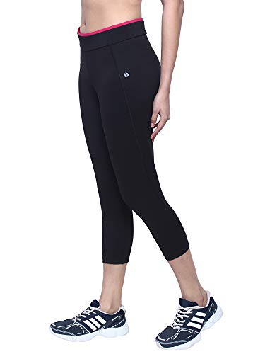 Image of INKURV Women Stretchable Activewear Capri for Gym, Yoga, Running, Zumba, Aerobics
