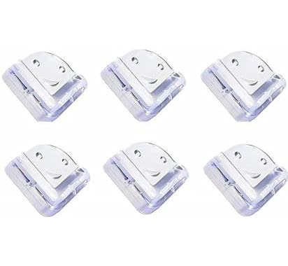 QUICKSHOP Baby Safety proofing Silicon Corner & Edge Guard Protector for Furniture I Used on Glass Tabletop, Wall (Extra Thick, Pre Taped 6 Corners)