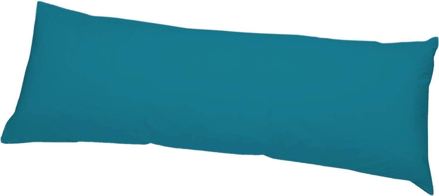 IBIZA DREAMS Antiallergenic Hollow Fibre Filled Bolster Pillow with Free Pillow Case (TEAL, 4.6FT)