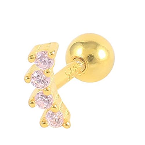 Boucle d'oreille en métal délicat et goujon blanc chic pour jeune fille