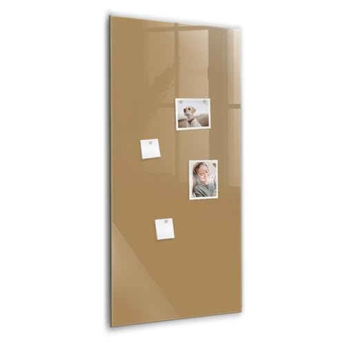 Tableau magnétique en verre de qualité premium fini beige foncé mat 60x120