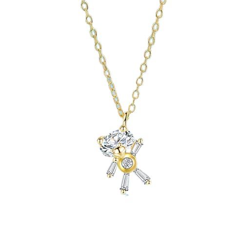 Collier Hip Hop personnalisé ours en argent S925 pour sublimer votre style quotidien