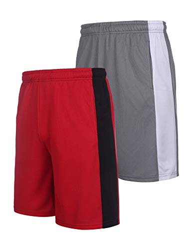 COOFANDY Men's Athletic Shorts with Pockets Elastic Waistband Basketball Shorts