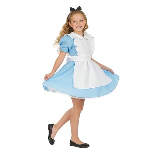 Fun Shack Disfraz Alicia Niña, Vestido Alicia Niña Maravillas, Alice Costume, Disfraz de Personaje de Cuentos Niña, Disfraz Carnaval Niña Talla XL