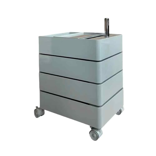 カラフル 収納ラック キャスター付き トラック 5段ワゴン キャスター付き 360°コンテナ 透明 収納ラック 収納ラック 回転パレットトラック 回転 スリム レトロ カラフル 韓国 インテリア 便利 収納家具 キッチン/リビング/オフィス/美容室 (4段