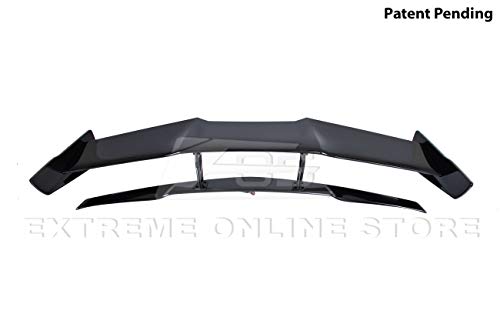 Replacement For 2014-2019 Chevrolet Corvette C7 Base Models | Zr1 Style Rear Trunk Lid Wing Spoiler Tail Light With Installation Bracket (Abs Plastic - Painted Carbon Flash Metallic) #TOP6