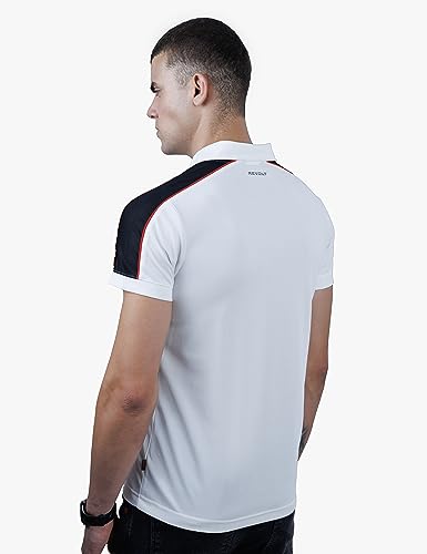 Image of Revolt Streetwear SINDICATE Men Revolt Men's Soft & Comfortable Polo T-Shirt - with Logo Branding (Midnight Navy, M)