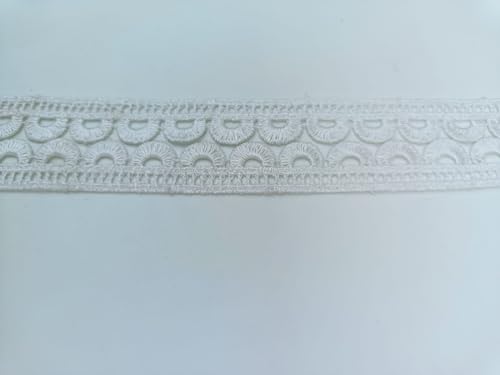 Image of Swag Polyester Lace, Border Lace, Cotton Lace, Gota Patti Lace (9 Meter, White)