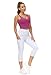Women’s Longline Sports Bra Wirefree Padded Medium Support Yoga Bras Gym Running Workout Tank Tops(Fuchsia, Small)