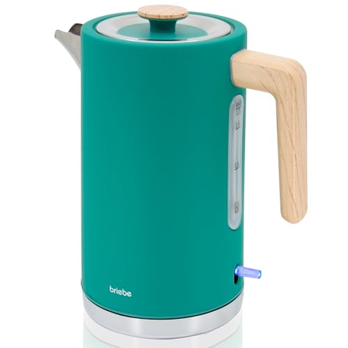 briebe Nordic Bouilloire Électrique 1,7 L, sans Fil, 2200 W Ébullition Rapide, sans BPA, Base 360°, Contrôleur Strix, Arrêt Automatique, Design Nordique,...