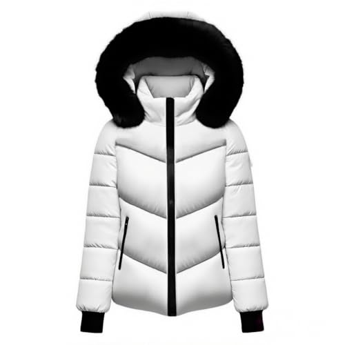 MJGkhiy Piumino Donna Leggero Corto Curvy Giacca Antivento Con Cappuccio Elegante Giubbino Trapuntato Caldo Piumini Imbottita Comodo Autunnale Cappotto Con Zip Taglie Forti Puffer Jacket Casual