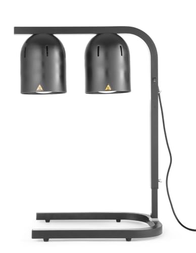 HENDI Portique Chauffe-plat, avec 2 Lampes infrarouges, Aluminium, Noir