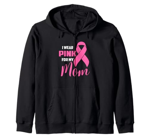 Concientización sobre el cáncer de mama Me pongo rosa para mi mamá mujeres niños Sudadera con Capucha